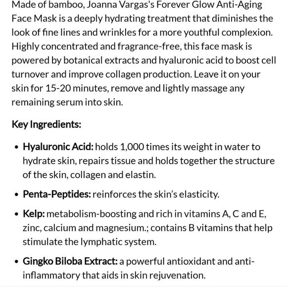 Joanna Vargas Anti-Aging Face Mask - Picture 3 of 5